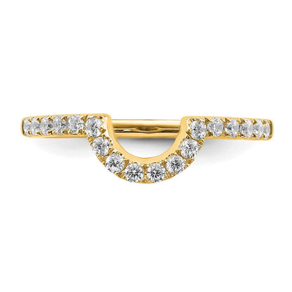 14K Gelbgold Labor gezüchteter Diamant VS/SI FGH Passender Ehering