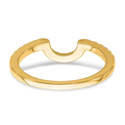 14K Gelbgold Ehering mit im Labor gezüchteten Diamanten VS/SI FGH, passend
