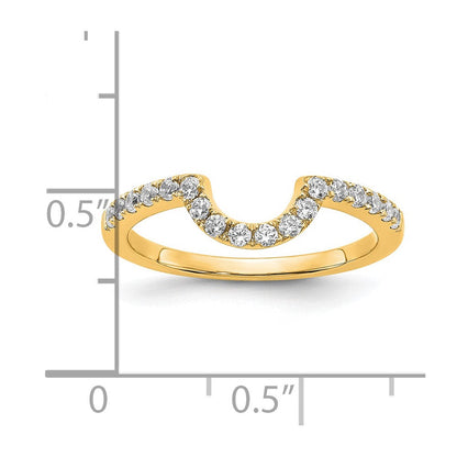 14K Gelbgold Labor gezüchteter Diamant VS/SI FGH Passender Ehering