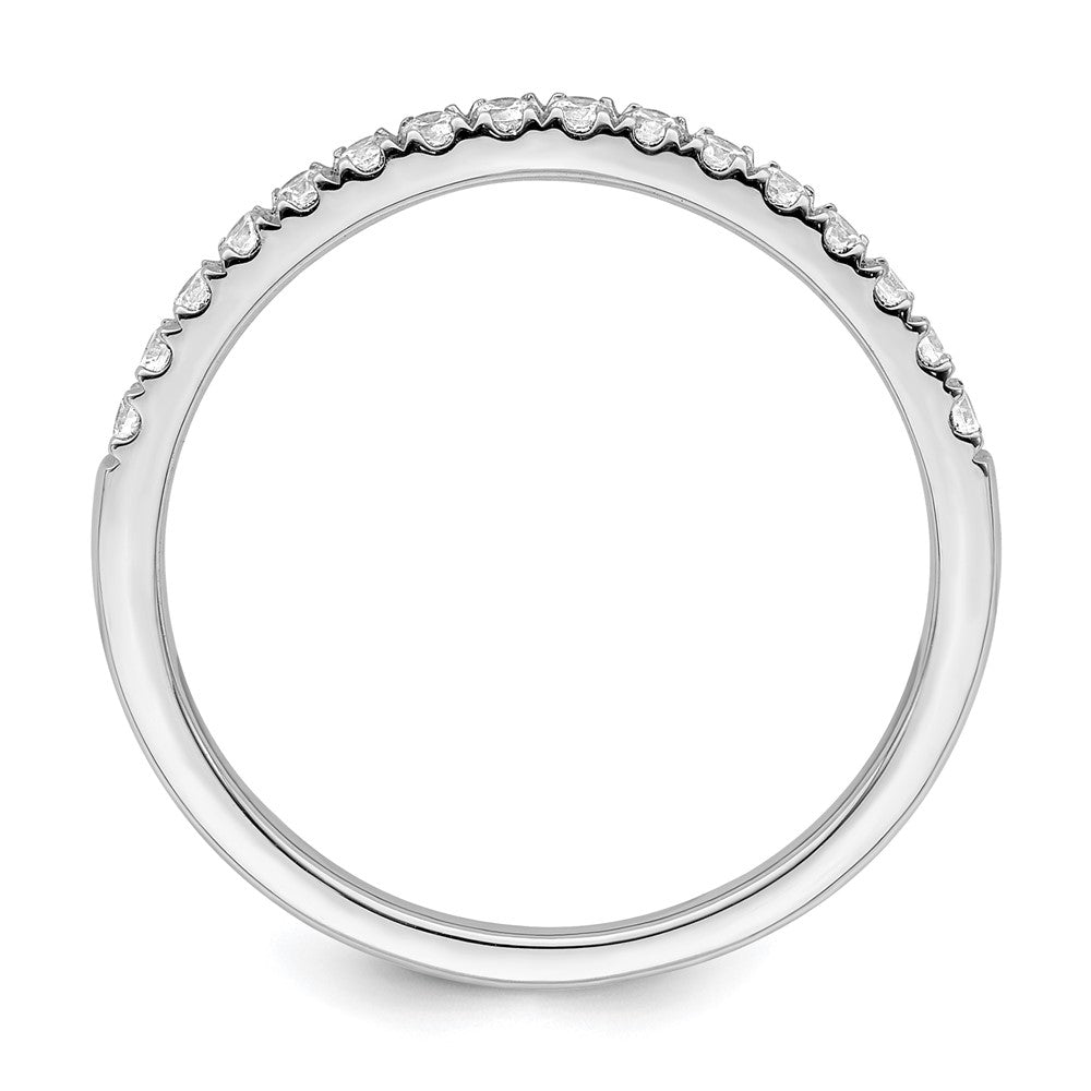 14K Weißgold Ring-Set mit 2 Eheringen mit im Labor gezüchteten Diamanten, VS/SI FGH