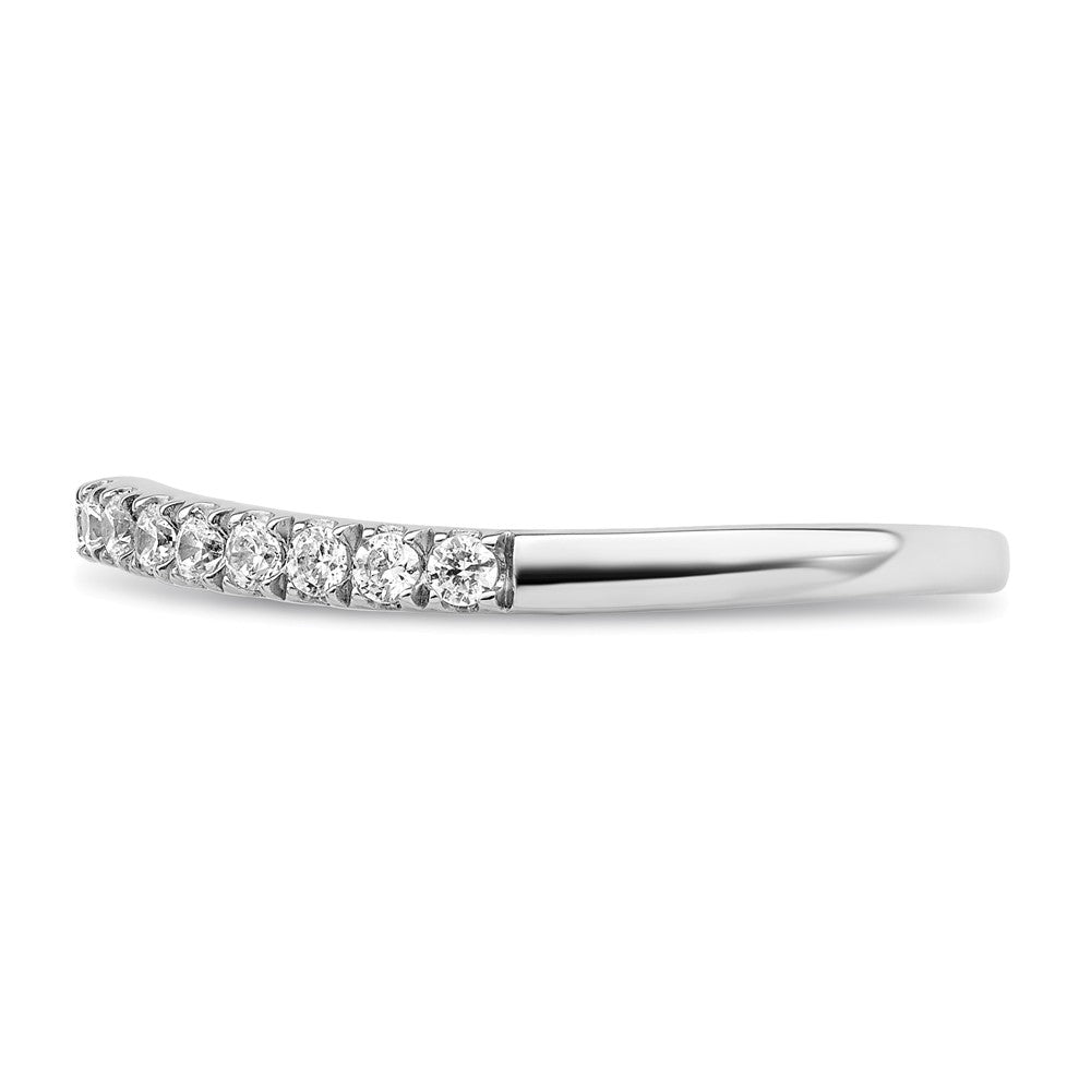 14K Weißgold Ring-Set mit 2 Eheringen mit im Labor gezüchteten Diamanten, VS/SI FGH