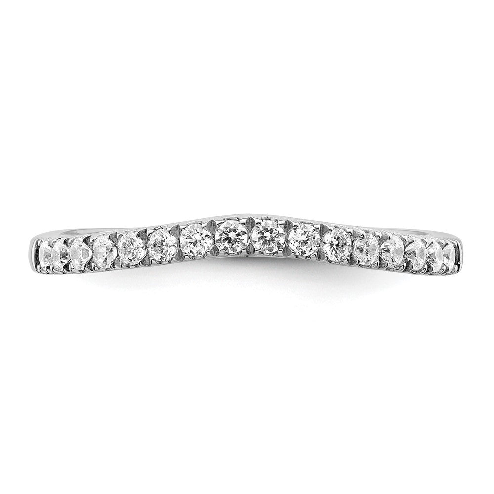 14K Weißgold Ring-Set mit 2 Eheringen mit im Labor gezüchteten Diamanten, VS/SI FGH