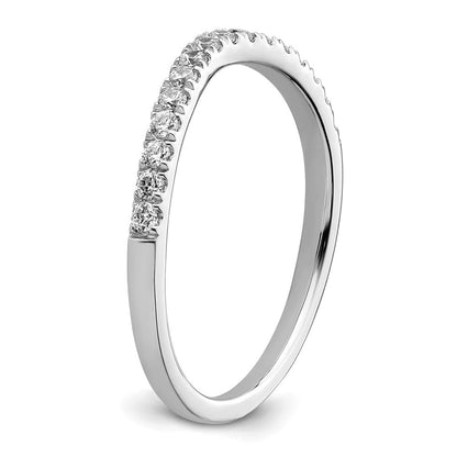 14K Weißgold Ring-Set mit 2 Eheringen mit im Labor gezüchteten Diamanten, VS/SI FGH