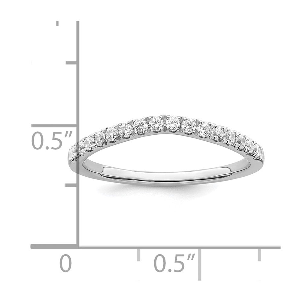 14K Weißgold Ring-Set mit 2 Eheringen mit im Labor gezüchteten Diamanten, VS/SI FGH