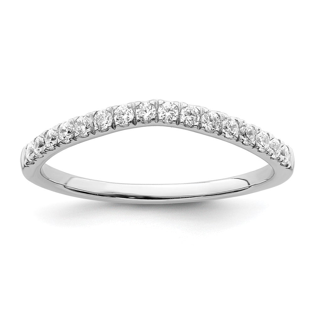 14K Weißgold Eheringe-Set, zweiteilig, 0,5 ct. Laborgezüchtete Diamanten VS/SI+ G+