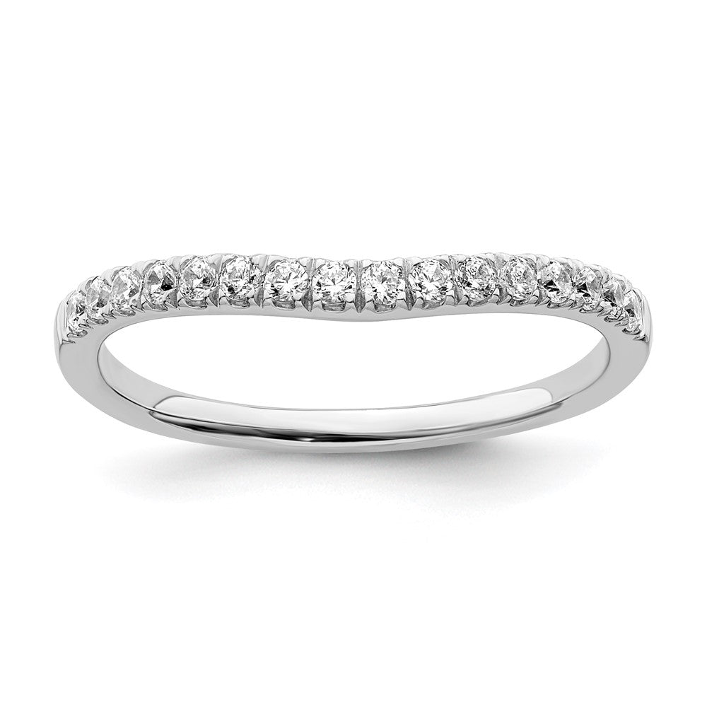 14K Weißgold Eheringe-Set, zweiteilig, 0,5 ct. Laborgezüchtete Diamanten VS/SI+ G+