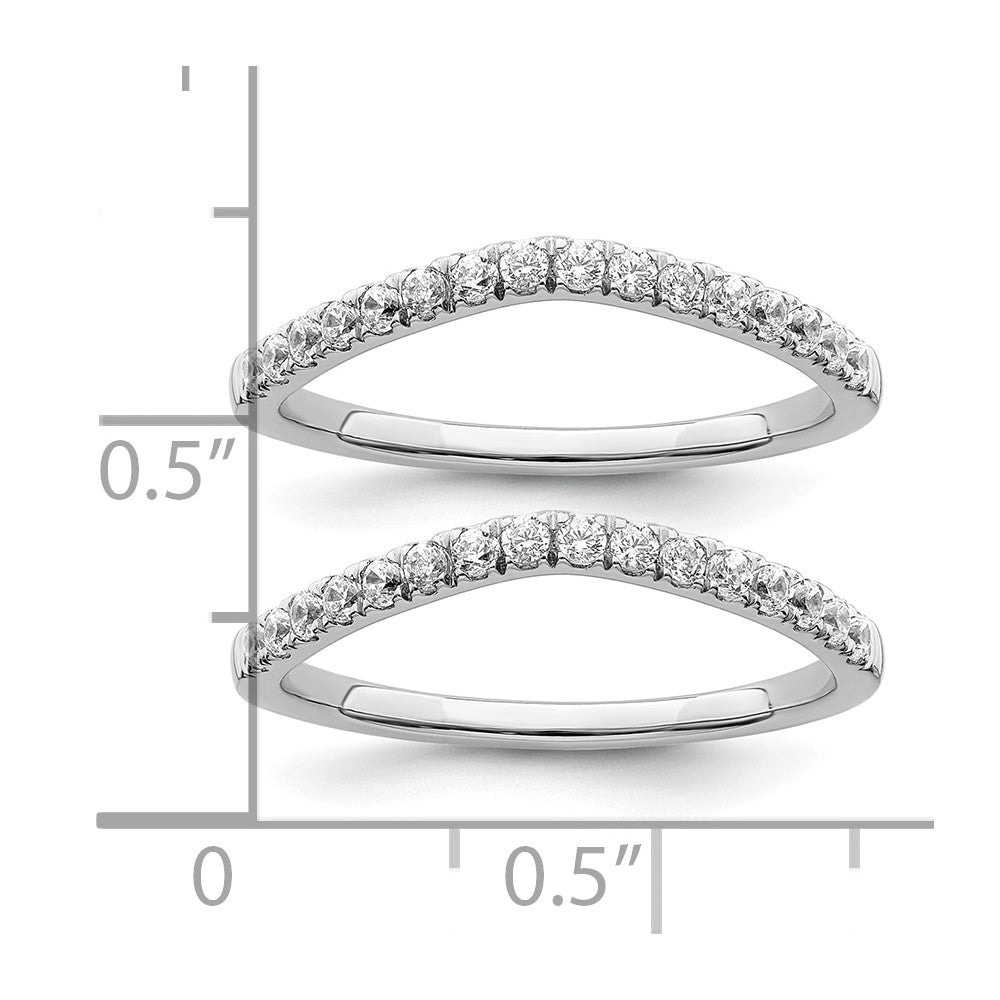 14K Weißgold Set aus 2 Eheringen mit Laborgezüchteten Diamanten VS/SI FGH