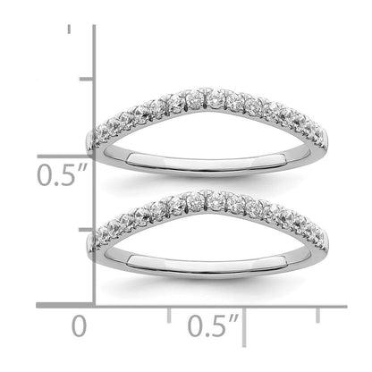 14K Weißgold Set aus 2 Eheringen mit Laborgezüchteten Diamanten VS/SI FGH