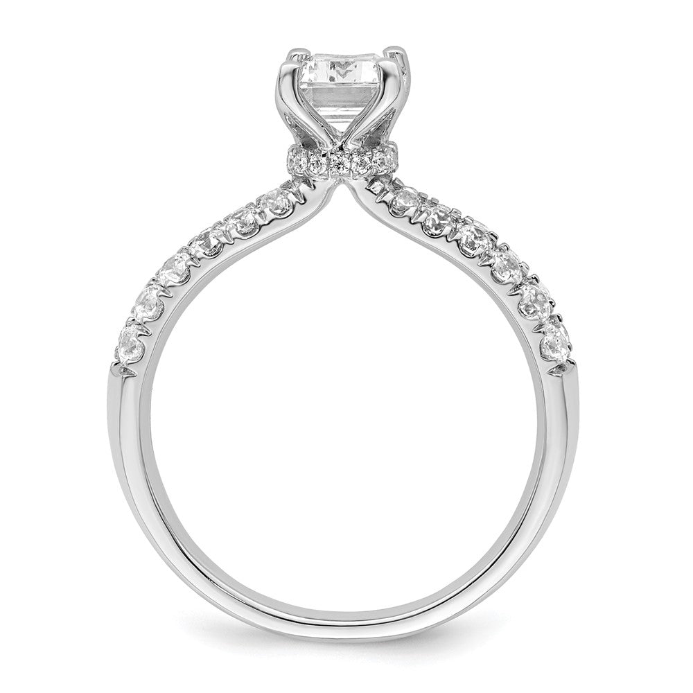 14K Weißgold Verlobungsring Semi-Mount mit Labordiamanten VS/SI+ G+