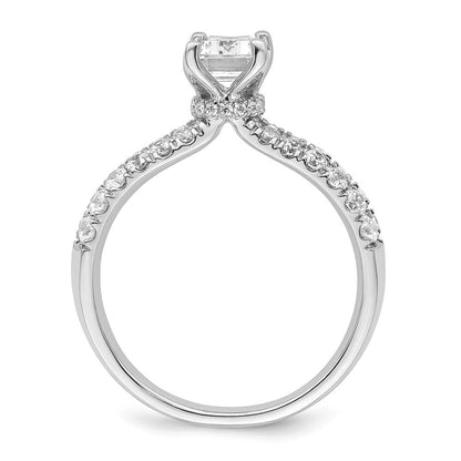 14K Weißgold Verlobungsring Semi-Mount mit Labordiamanten VS/SI+ G+