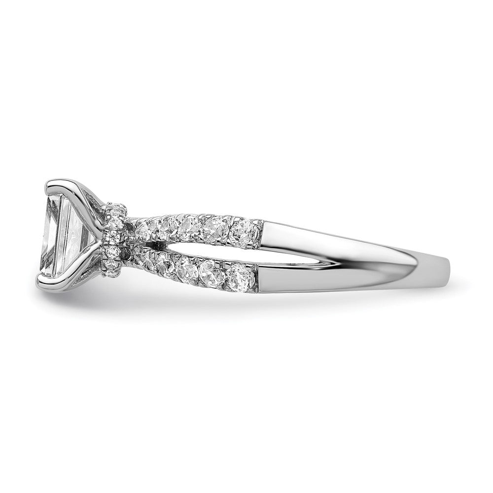 14K Weißgold Verlobungsring Semi-Mount mit Labordiamanten VS/SI+ G+