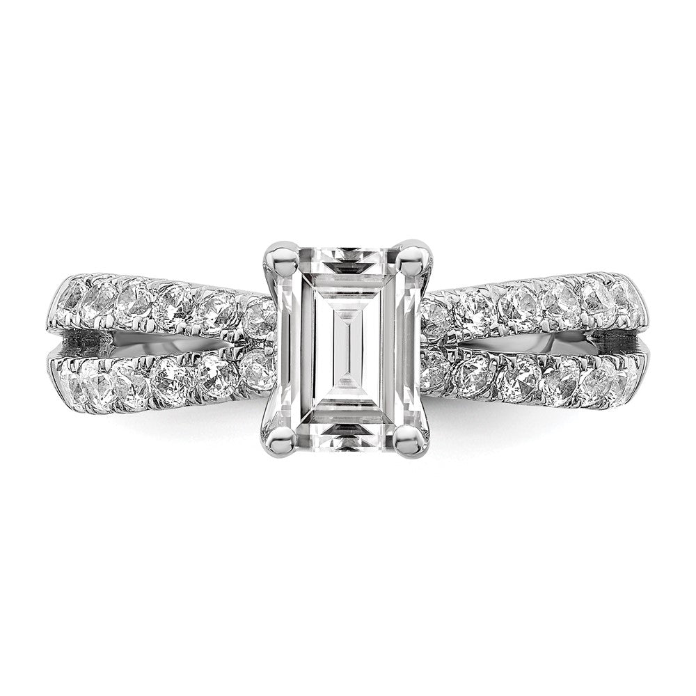 14K Weißgold Verlobungsring Semi-Mount mit Labordiamanten VS/SI+ G+