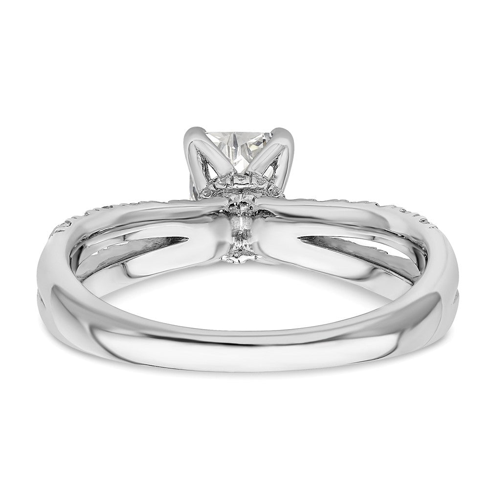 14K Weißgold Verlobungsring Semi-Mount mit Labordiamanten VS/SI+ G+