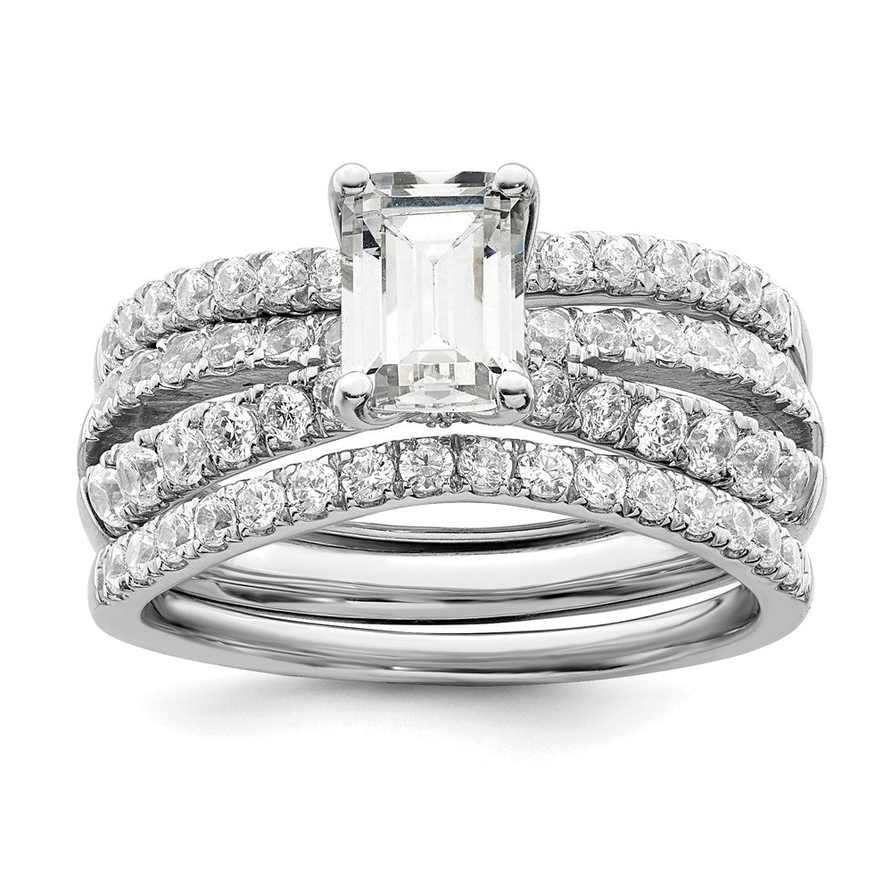 14K Weißgold Verlobungsring Semi-Mount mit Labordiamanten VS/SI+ G+