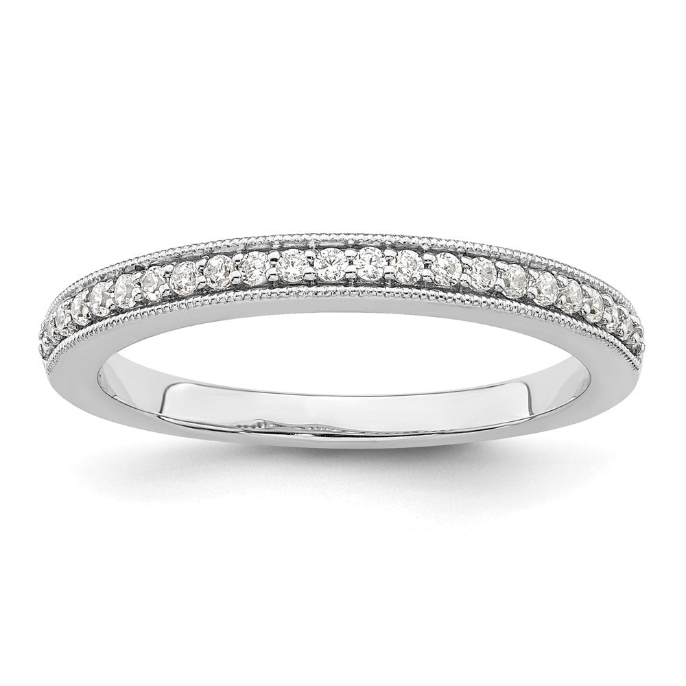 14K Weißgold 1/6 Karat Diamant Komplett Ehering