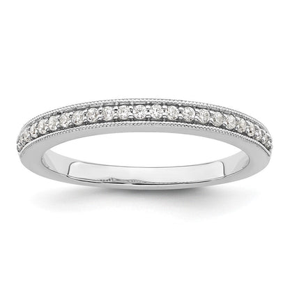 14K Weißgold 1/6 Karat Diamant Komplett Ehering