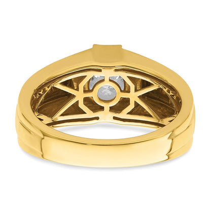 Herrenring aus 10K Gelbgold mit 0,625 ct. laborgezüchteten Diamanten, VS/SI+ G+, zertifiziert