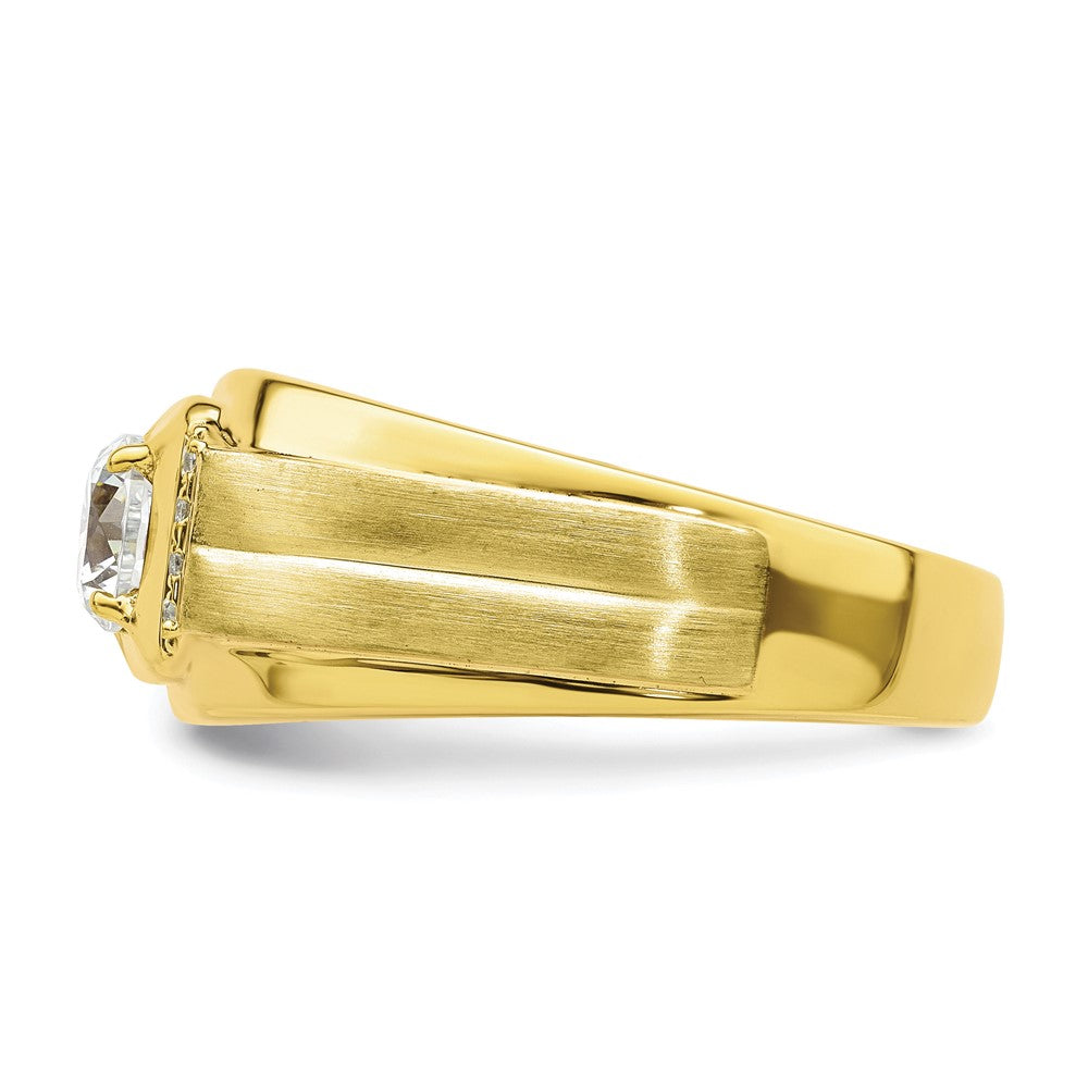 10K-Gelbgold-Ring mit 0,875 ct. laborgezüchteten Diamanten, VS/SI+ G+, für Herren