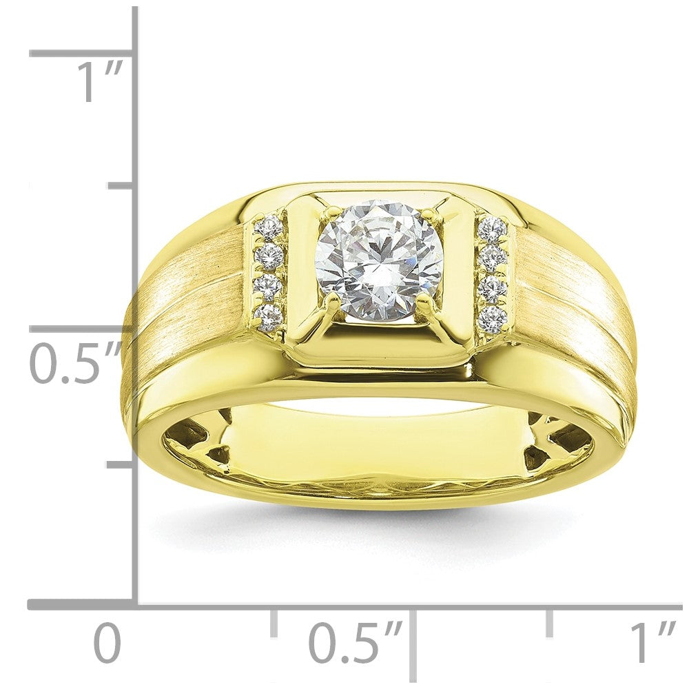 10K-Gelbgold-Ring mit 0,875 ct. laborgezüchteten Diamanten, VS/SI+ G+, für Herren