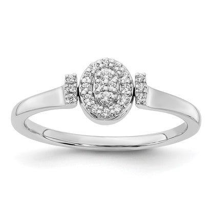 14K Weißgold Ring mit poliertem Rubin und echten Diamanten zum Wenden