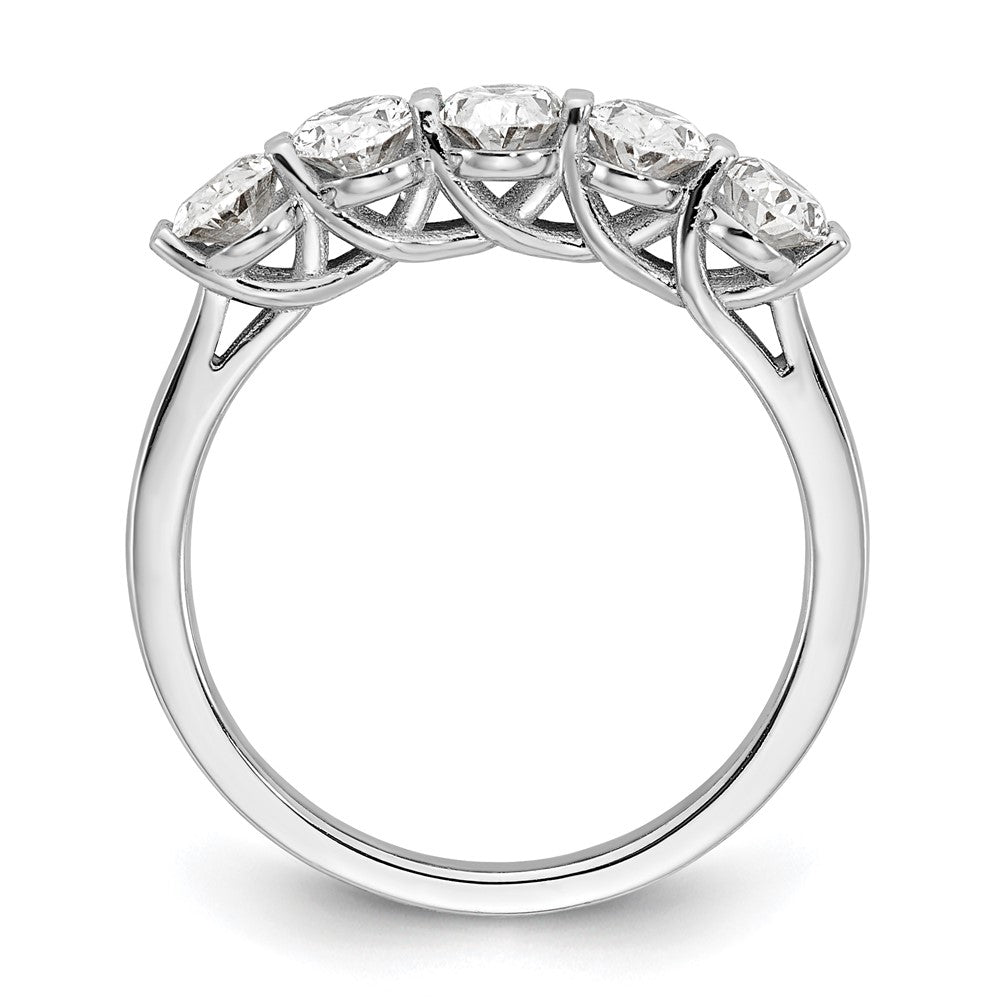 14K Weißgold True Origin 1 2/3 Karat Im Labor Gezüchtet Diamant Vs D E F Komplett Five Stein Oval Ring