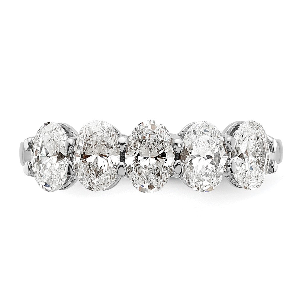 14K Weißgold True Origin 1 2/3 Karat Im Labor Gezüchtet Diamant Vs D E F Komplett Five Stein Oval Ring