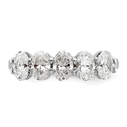 14K Weißgold True Origin 1 2/3 Karat Im Labor Gezüchtet Diamant Vs D E F Komplett Five Stein Oval Ring