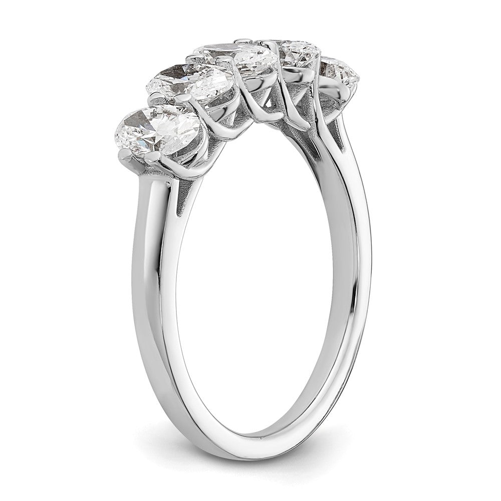 14K Weißgold True Origin 1 2/3 Karat Im Labor Gezüchtet Diamant Vs D E F Komplett Five Stein Oval Ring