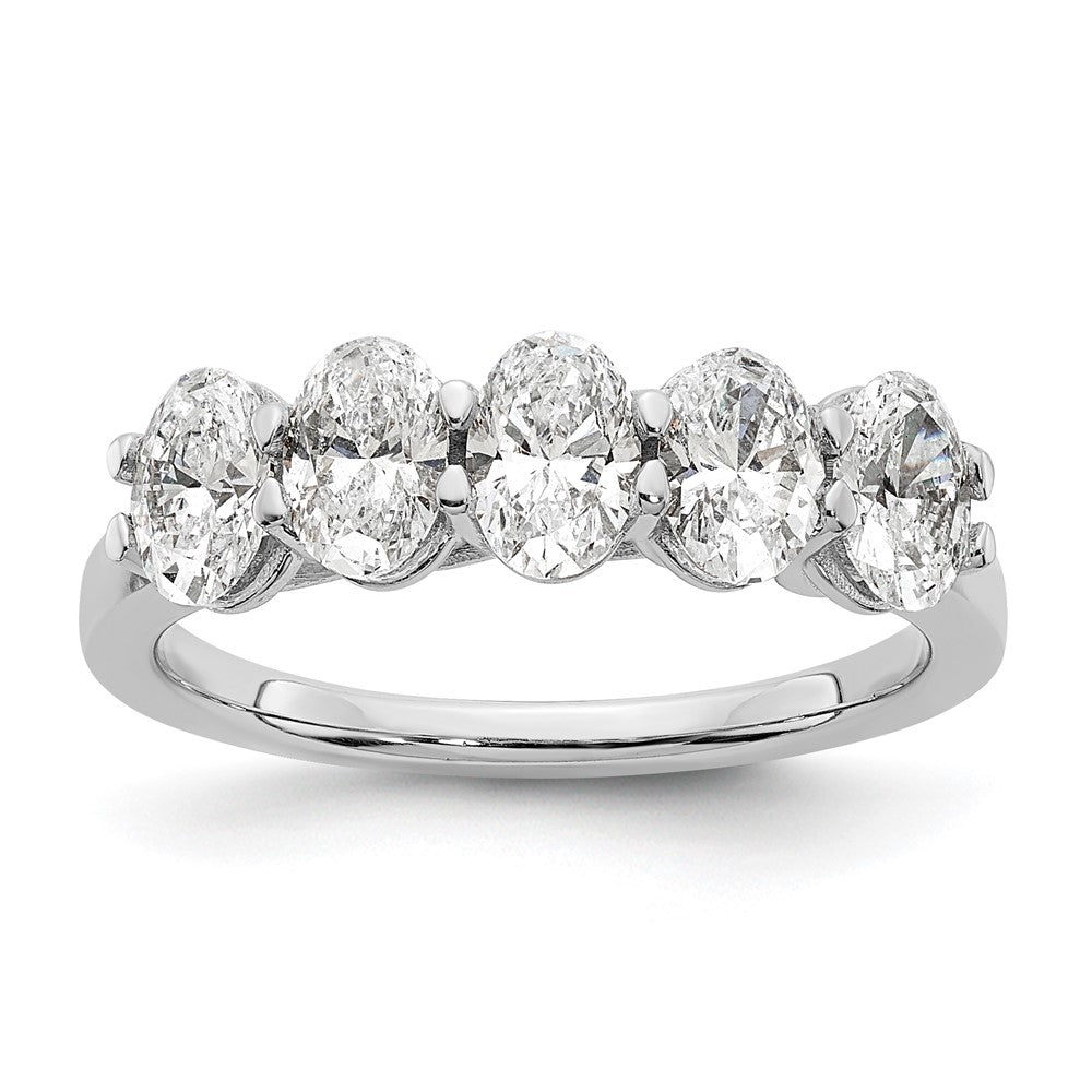 14K Weißgold True Origin 1 2/3 Karat Im Labor Gezüchtet Diamant Vs D E F Komplett Five Stein Oval Ring