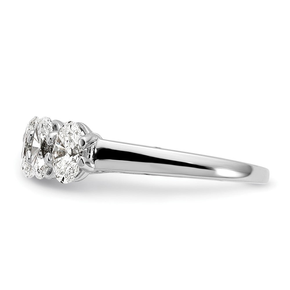True Origin 14K Weißgold 2 Karat Im Labor Gezüchtet Diamant Vs+ F+ Komplett Oval Five Stein Ring