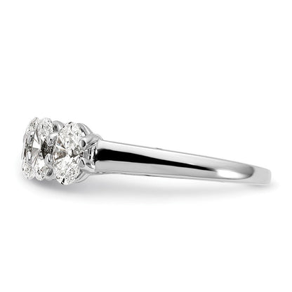 True Origin 14K Weißgold 2 Karat Im Labor Gezüchtet Diamant Vs+ F+ Komplett Oval Five Stein Ring