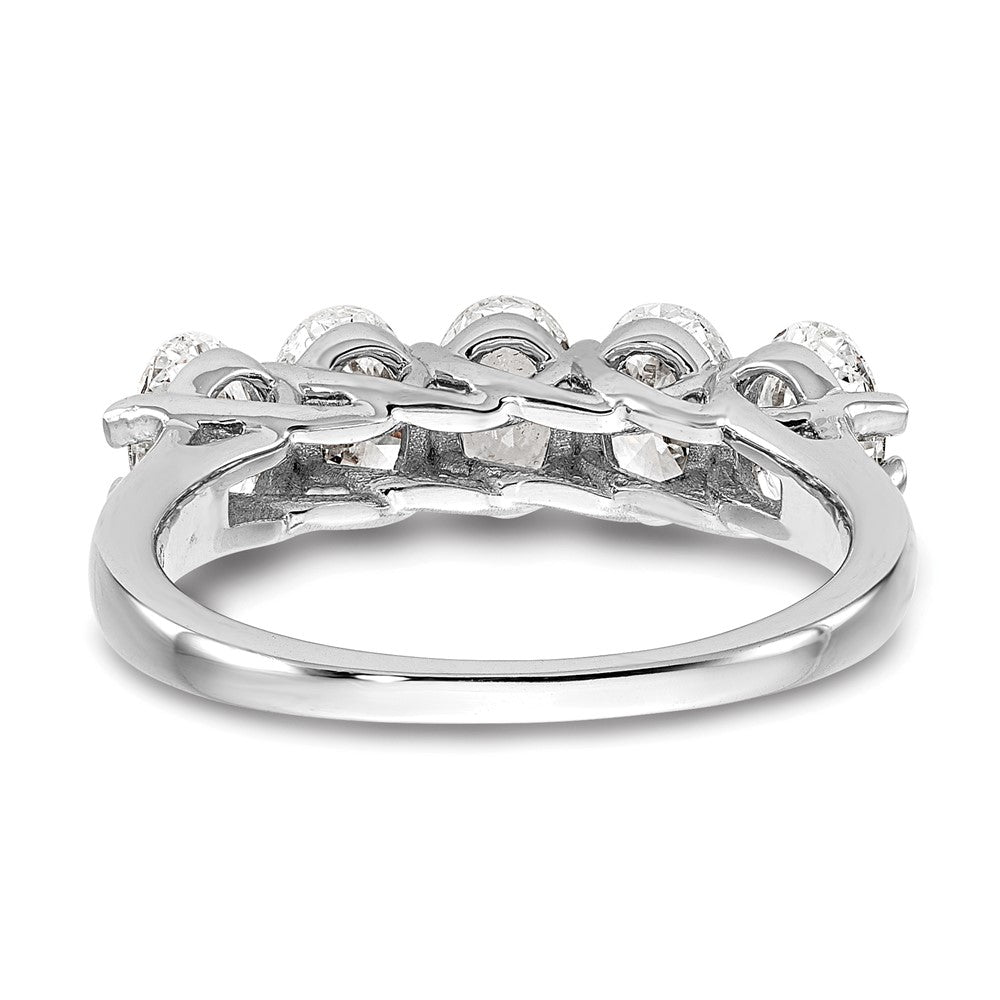 True Origin 14K Weißgold 2 Karat Im Labor Gezüchtet Diamant Vs+ F+ Komplett Oval Five Stein Ring