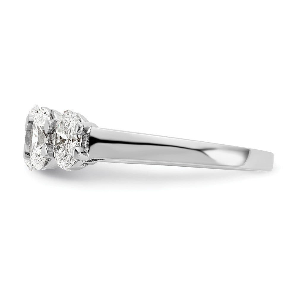 14K Weißgold True Origin 2 Karat Im Labor Gezüchtet Diamant Vs D E F Abgestuft Komplett Five Stein Oval Ring
