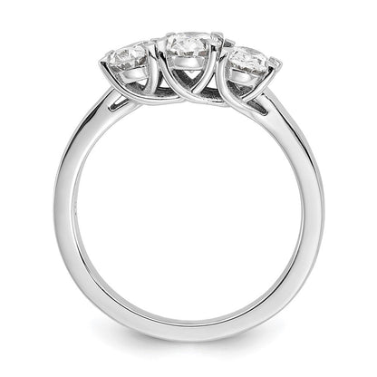14K Weißgold True Origin 1 1/4 Karat Vs Def Im Labor Gezüchtet Diamant Komplett Dreistein Oval Ring