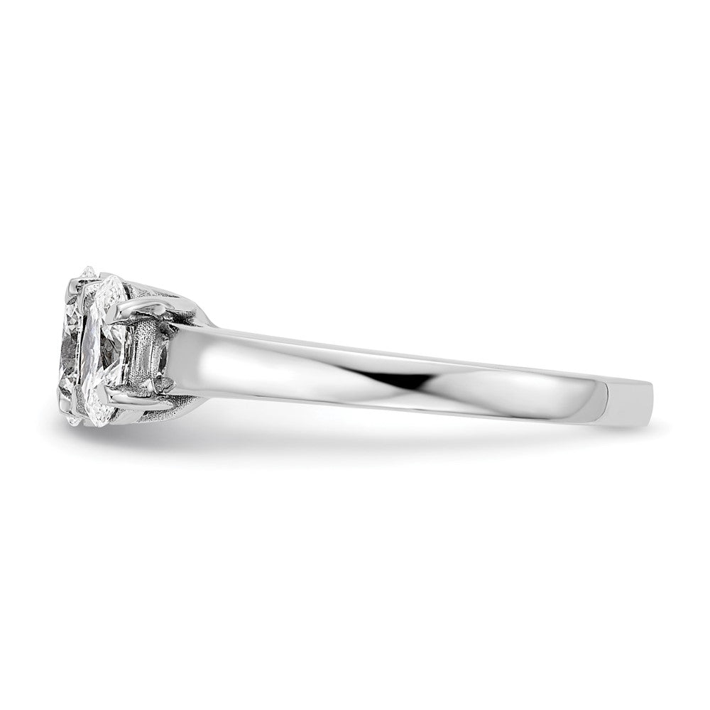 14K Weißgold True Origin 1 1/4 Karat Vs Def Im Labor Gezüchtet Diamant Komplett Dreistein Oval Ring
