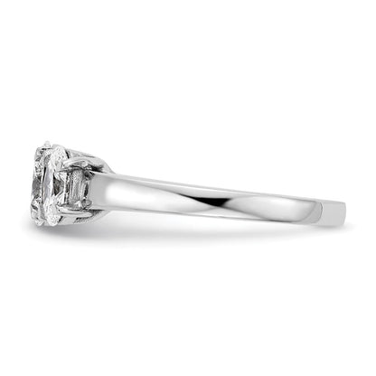 14K Weißgold True Origin 1 1/4 Karat Vs Def Im Labor Gezüchtet Diamant Komplett Dreistein Oval Ring
