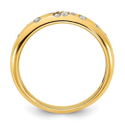 10K Gelbgold 10K Poliert Diamant Sprinkle Ring