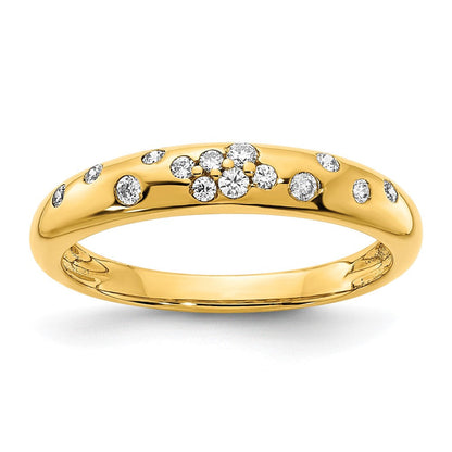 10K Gelbgold 10K Poliert Diamant Sprinkle Ring