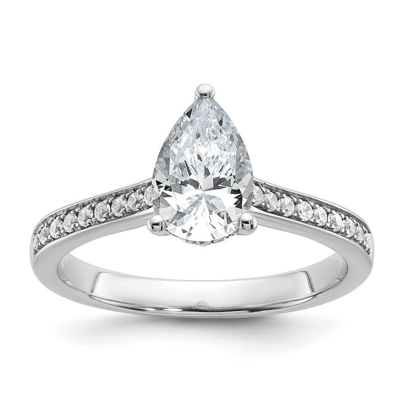 14K Weißgold True Origin 1/4 Karat Im Labor Gezüchtet Diamant Vs D E F Halbfassung Tropfen Verlobungsring