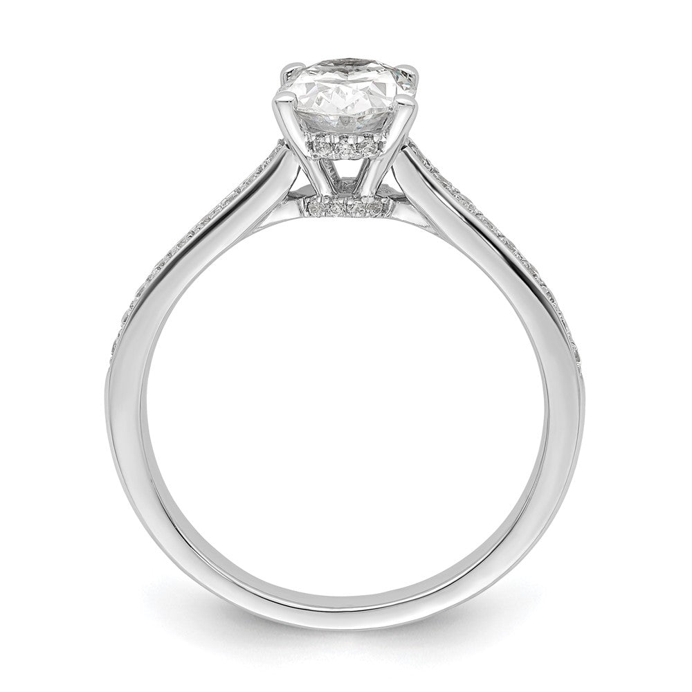 14K Weißgold True Origin 1/5 Karat Im Labor Gezüchtet Diamant Vs D E F Halbfassung Oval Verlobungsring