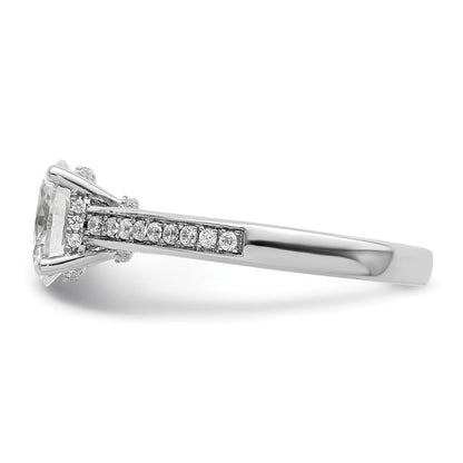14K Weißgold True Origin 1/5 Karat Im Labor Gezüchtet Diamant Vs D E F Halbfassung Oval Verlobungsring