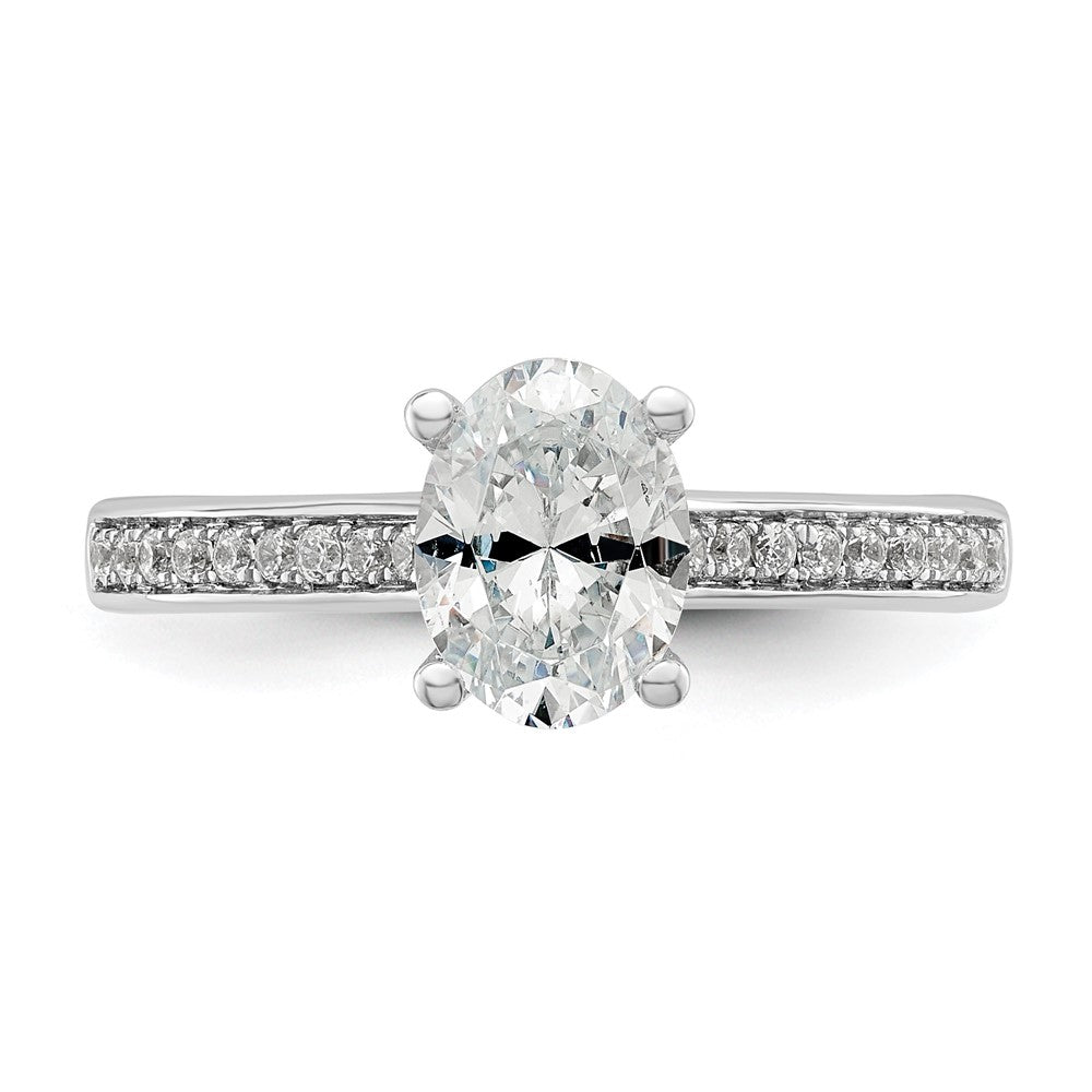 14K Weißgold True Origin 1/5 Karat Im Labor Gezüchtet Diamant Vs D E F Halbfassung Oval Verlobungsring