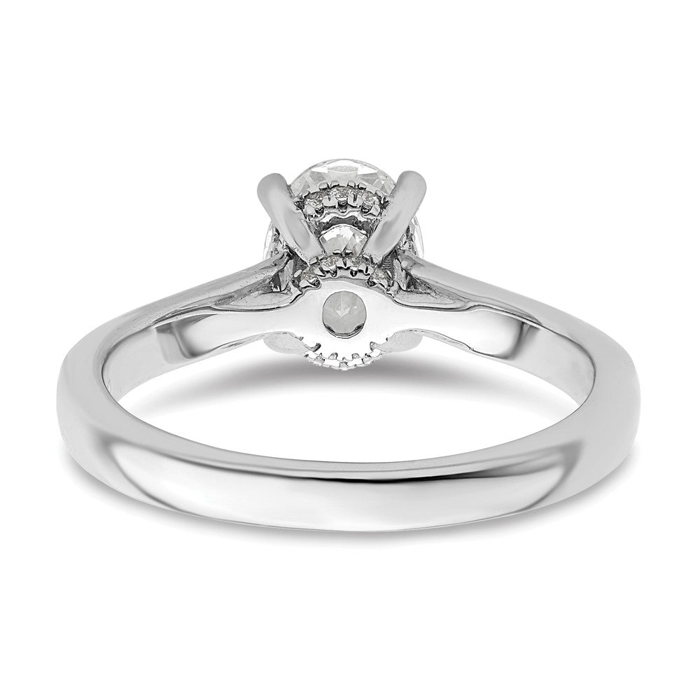 14K Weißgold True Origin 1/5 Karat Im Labor Gezüchtet Diamant Vs D E F Halbfassung Oval Verlobungsring