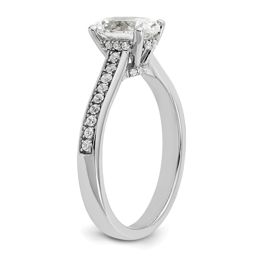 14K Weißgold True Origin 1/5 Karat Im Labor Gezüchtet Diamant Vs D E F Halbfassung Oval Verlobungsring