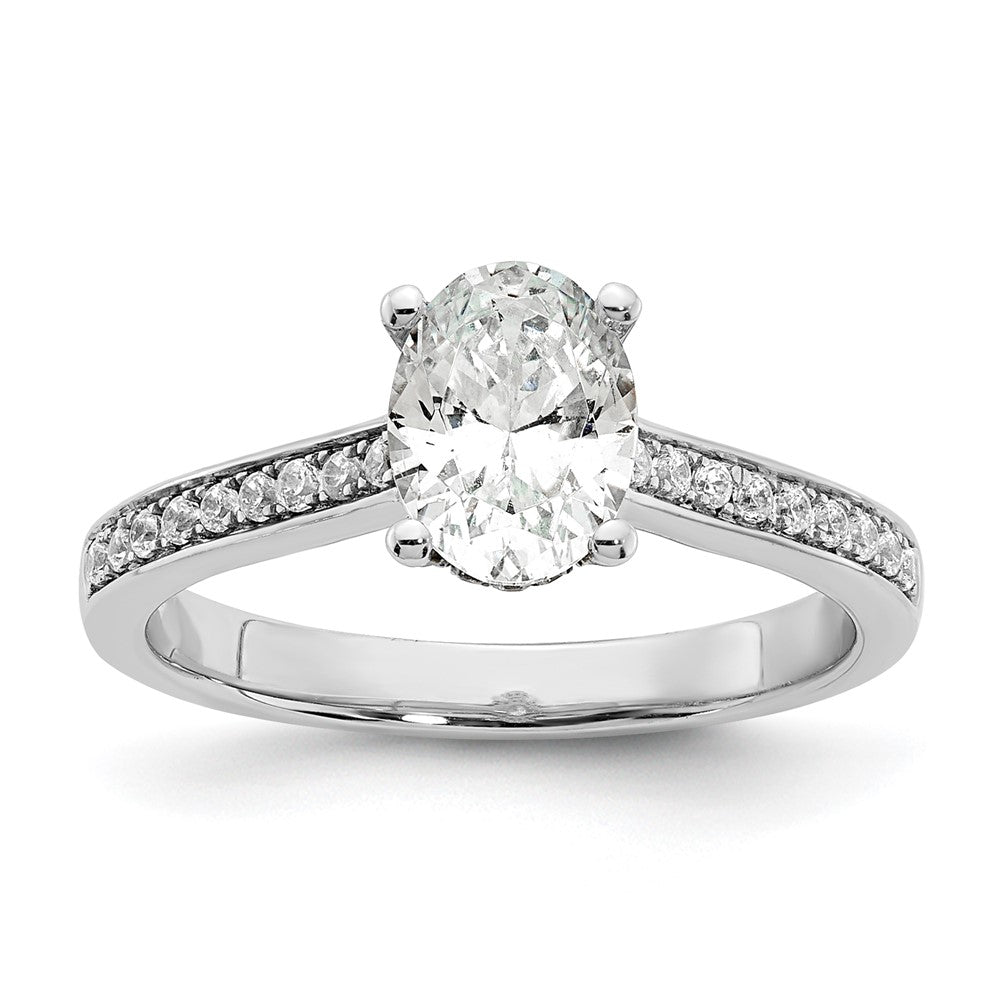 14K Weißgold True Origin 1/5 Karat Im Labor Gezüchtet Diamant Vs D E F Halbfassung Oval Verlobungsring