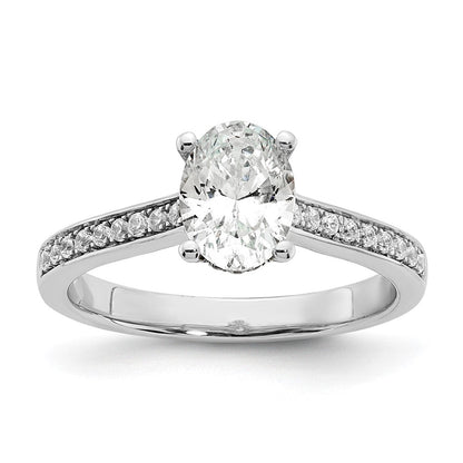 14K Weißgold True Origin 1/5 Karat Im Labor Gezüchtet Diamant Vs D E F Halbfassung Oval Verlobungsring