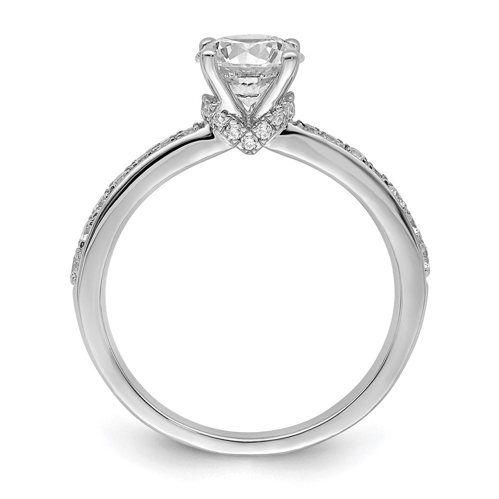 14K Weißgold True Origin 1/3 Karat Im Labor Gezüchtet Diamant Vs D E F Halbfassung Rund Verlobungsring