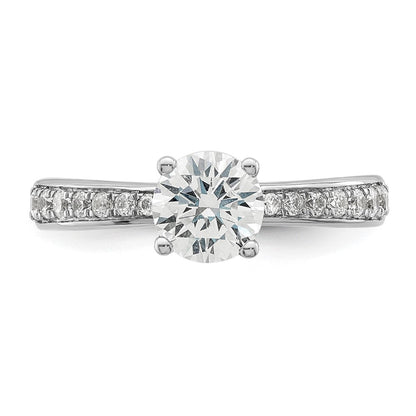 14K Weißgold True Origin 1/3 Karat Im Labor Gezüchtet Diamant Vs D E F Halbfassung Rund Verlobungsring
