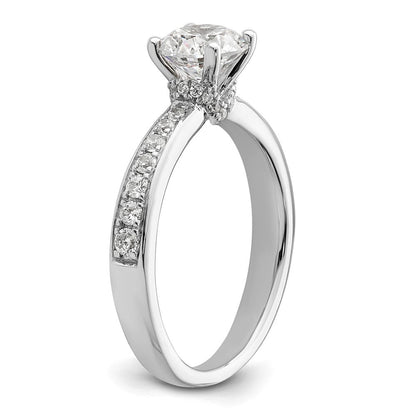 14K Weißgold True Origin 1/3 Karat Im Labor Gezüchtet Diamant Vs D E F Halbfassung Rund Verlobungsring