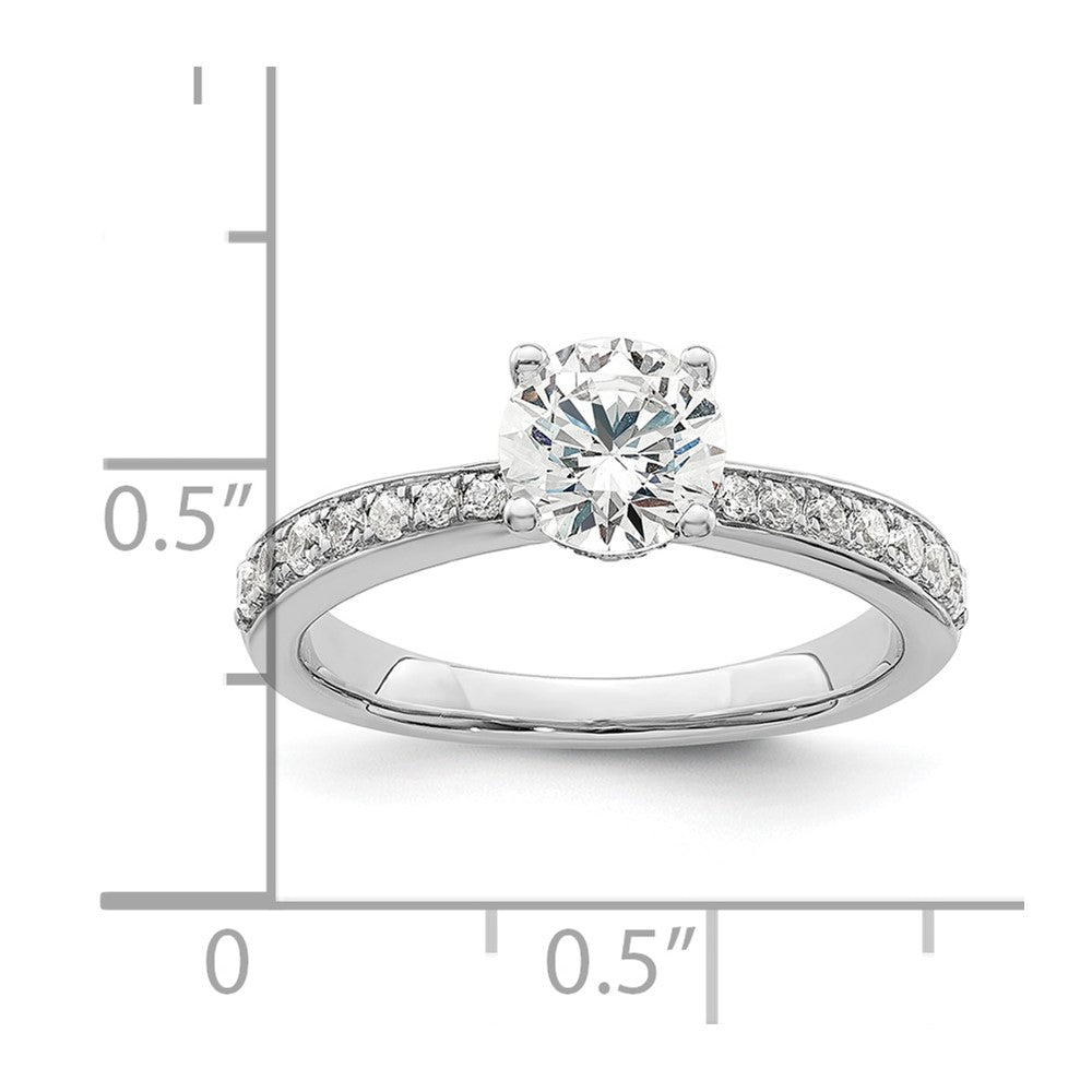 14K Weißgold True Origin 1/3 Karat Im Labor Gezüchtet Diamant Vs D E F Halbfassung Rund Verlobungsring